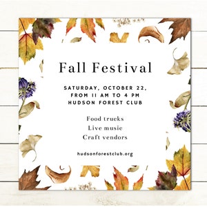Fall Festival Invitation, Harvest Festival Party, Editable Template. Autumn Birthday Invitation, Printable Invite Corjl, Digital Download image 3