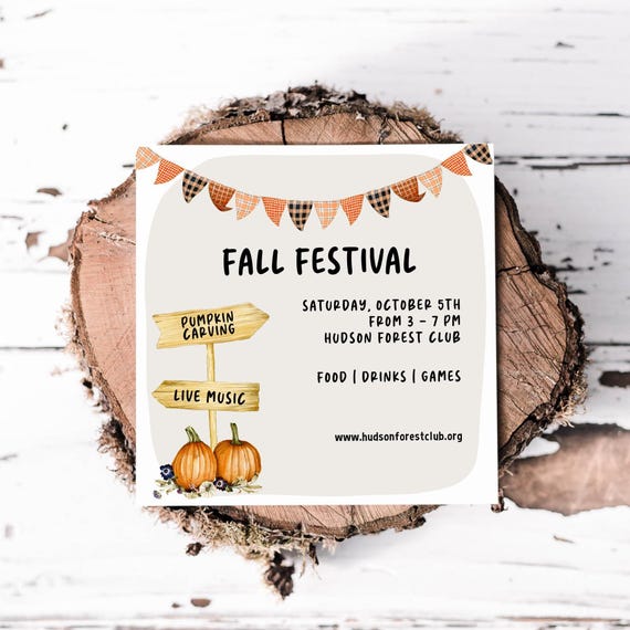 Fall Festival Invitation, Autumn Birthday Party, Editable Template, Harvest Festival Flyer, Printable Pumpkin Patch Invite, Digital Download