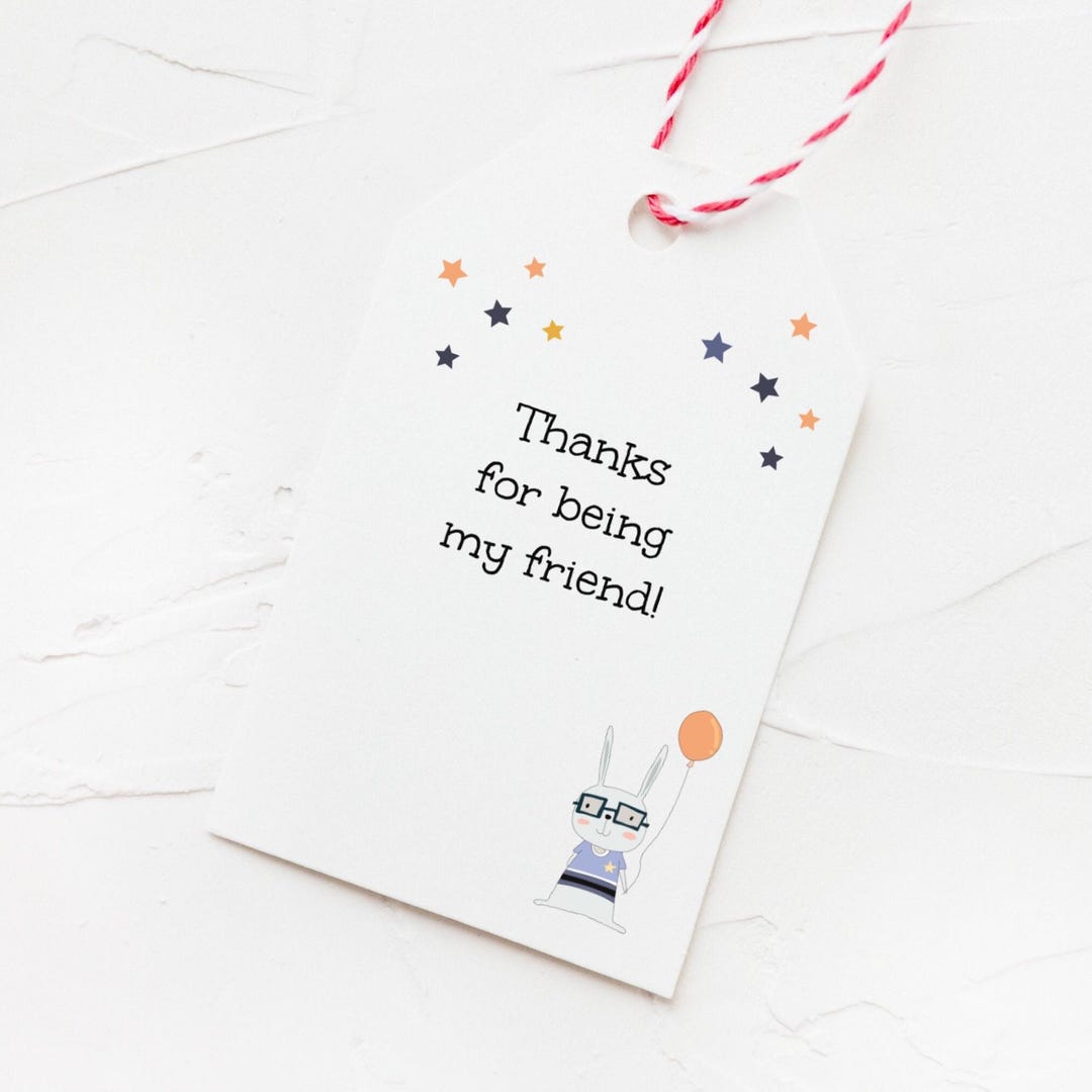 Printable Gift Tags, End of School Year Tag, Blue Birthday Favor Tags ...