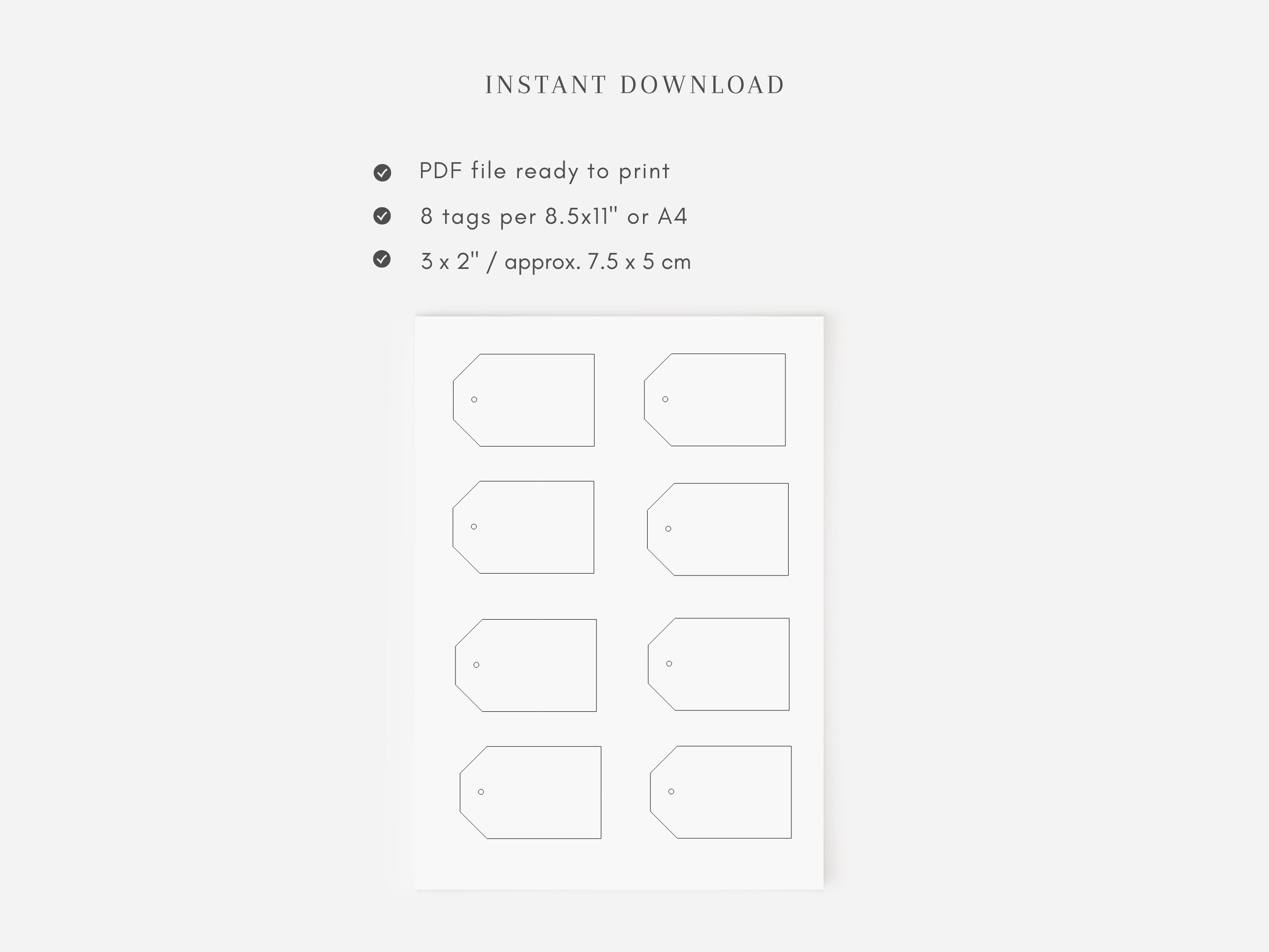 Printable to and From Tags Christmas Gift Tags Instant - Etsy
