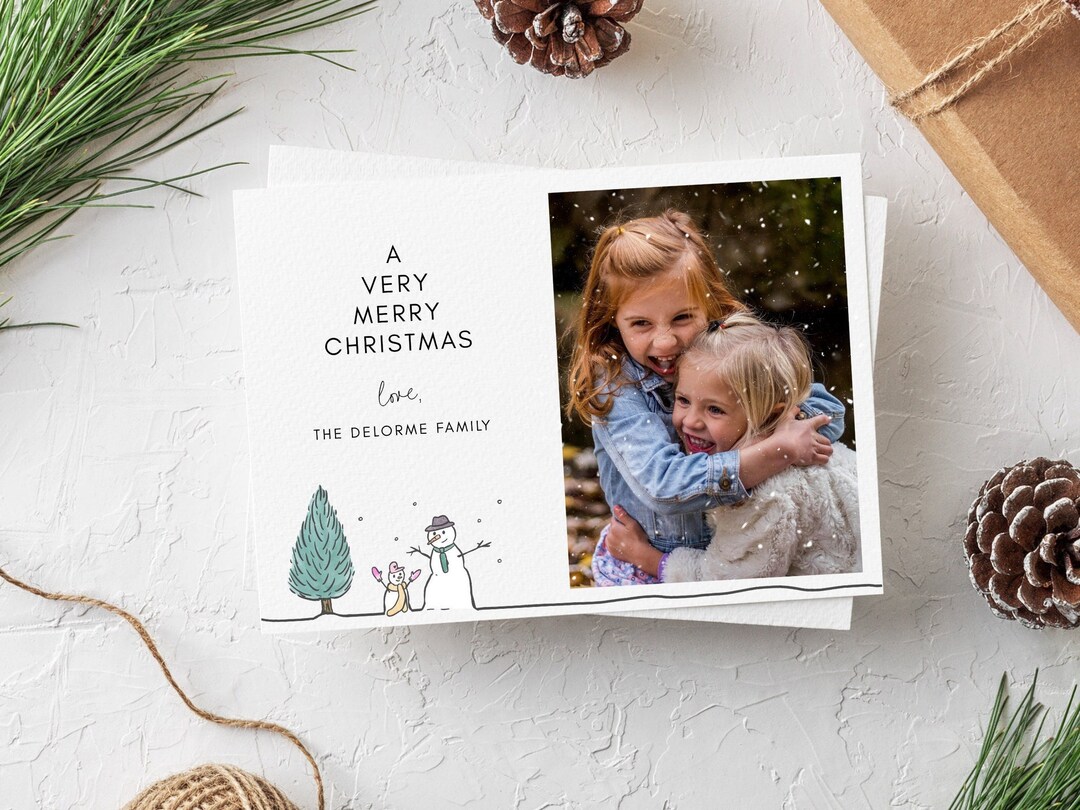 snowman-christmas-card-template-holiday-card-template-photo-etsy