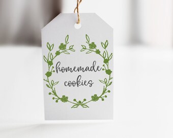 Printable Cookie Tags | Cookie Tags for Teachers | For Appreciation | Homemade Cookies Tags | Cookie Bag Tag | Home Baked Goods Tags | PDF