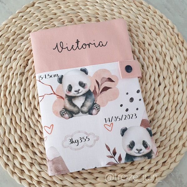 Cover / Protector personalized health book for baby Handmade
