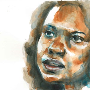 Print of Anita Hill watercolor painting