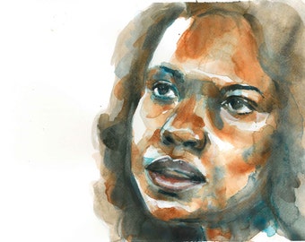 Print of Anita Hill watercolor painting