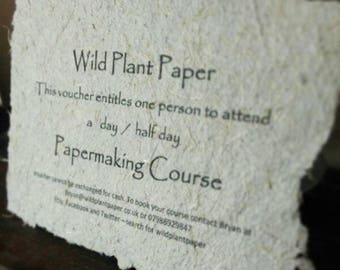 Papermaking workshop voucher