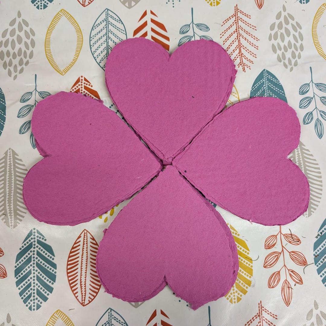 Heart Shape Papper Heart Shaped Handmade Paper - Etsy