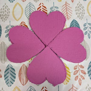 Heart shaped handmade paper