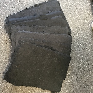 Fogli di carta di cotone fatti a mano A5 - Nero