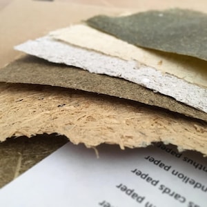 Handgemachtes Wildpflanzenpapier - 100% säurefrei - Standardpackung Bild 2
