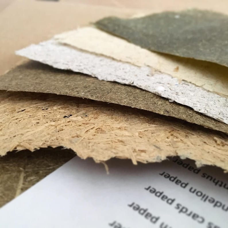Handgemachtes Wildpflanzenpapier - 100% säurefrei - Standardpackung Bild 2