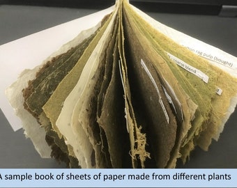 Handgemachtes Wildpflanzenpapier - 100% säurefrei