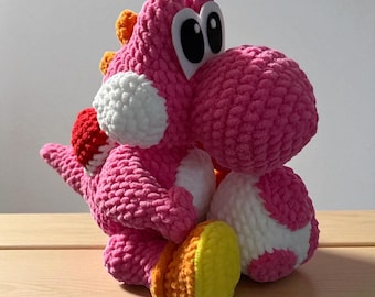 Pink Yoshi Crochet Plushie
