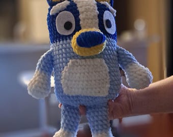 Crochet Blue Dog Plushie
