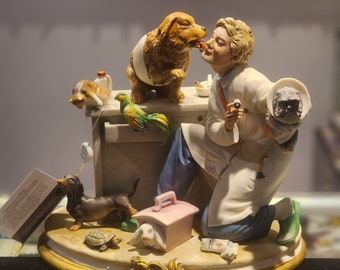 イタリアンヴィンテージ カポディモンテ作 フィギュア CAPODIMONTE フィギュア ラージ XL イタリア製 ヴィンテージ