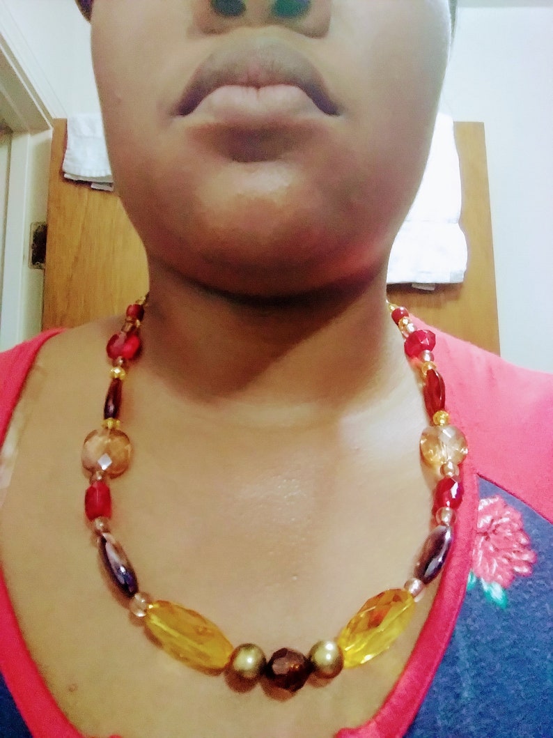 Red necklace set