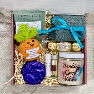Good vibes only gift basket, Sympathy gift, Bereavement gift, Encouragement gift, Sympathy gift basket, hygge gift basket, Sending a hug