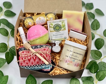Godmother Mother's Day Gift Box, Soy Candle, Spa Gift Set