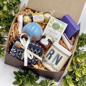 Registered Nurse Gift Box, Hygge Gift Basket, Spa Gift Box, Cozy Gift Basket For Registered Nurse, Registered Nurse Gifts, RN Hygge Gift Box