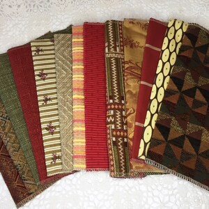 Upholstery fabric samples, set of 3, for journal covers, small sewing projects, slow stitch projects, quilts