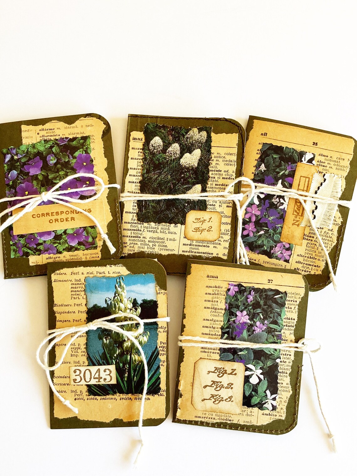 Stamped ephemera from Tim Holtz Field Notes stamp set coffee Etsy