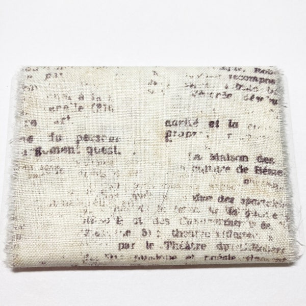 Hand torn fabric strips, hand torn ribbon, faded text print, junk journals, snippets, ephemera. Slow stitch.