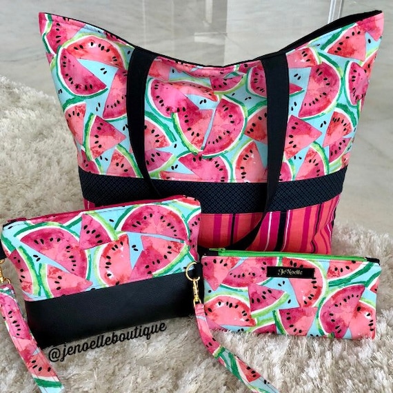 JeNoelle Pink Sea Fishing Tote Bag