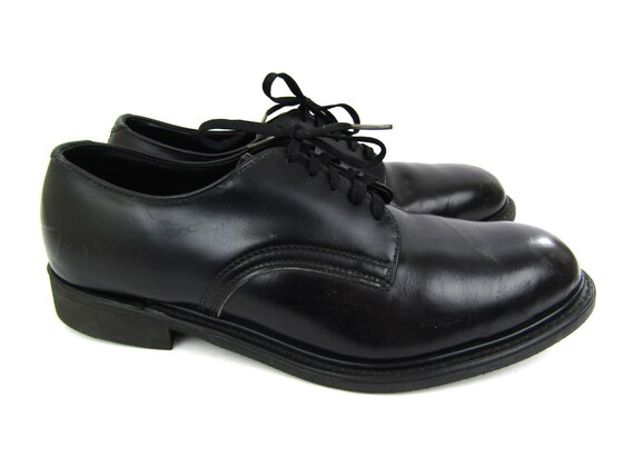 mens oxford work shoes black leather