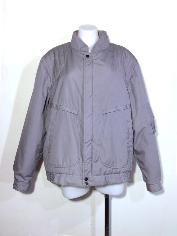 44/XL | gris de vintage des léger années 70 hommes UTEX matelassé bombardier léger des isolé veste manteau 69859d 44/XL | gris de vintage des léger années 70 hommes UTEX matelassé bombardier léger des isolé veste manteau 69859d