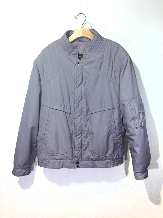 44/XL | gris de vintage des léger années 70 hommes UTEX matelassé bombardier léger des isolé veste manteau 69859d 44/XL | gris de vintage des léger années 70 hommes UTEX matelassé bombardier léger des isolé veste manteau 69859d