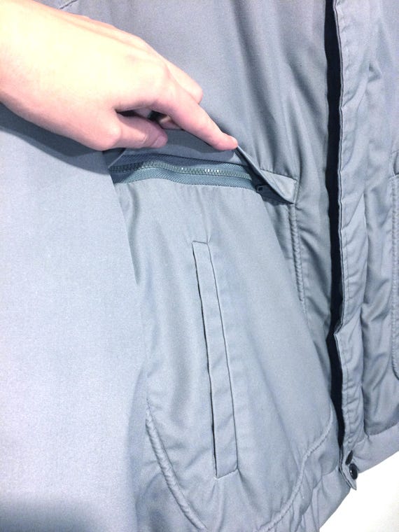 44/XL | gris de vintage des léger années 70 hommes UTEX matelassé bombardier léger des isolé veste manteau 69859d 44/XL | gris de vintage des léger années 70 hommes UTEX matelassé bombardier léger des isolé veste manteau 69859d