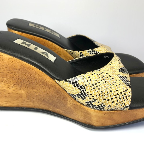 snakeskin mules