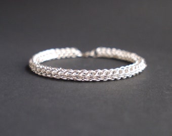 6mm Sterling Silver Full Persian Weave Chainmaille Bracelet