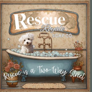 Custom Rescue Dog Sign Pet Rescue Custom Rescue Dog Bathroom Sign Rustic Wood Custom Dog Art Rescue Dog