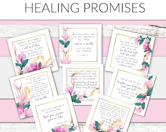 Prayer Cards Healing Promises | Bible Affirmation Cards | Bible Verse Cards