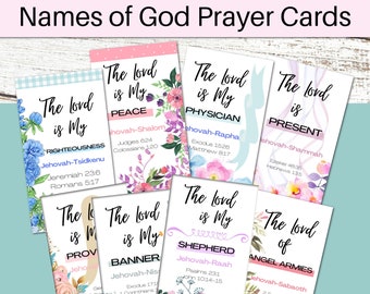 Bible Verse Affirmation Cards | Inspirational Names of God