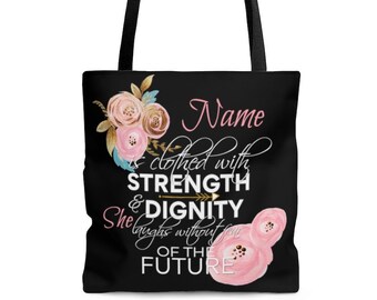 Personalized Proverbs 31 Tote bag, Proverbs 31 Woman, Bible Bag,  Gift for Christian Woman, Custom Tote, Custom Name Bag
