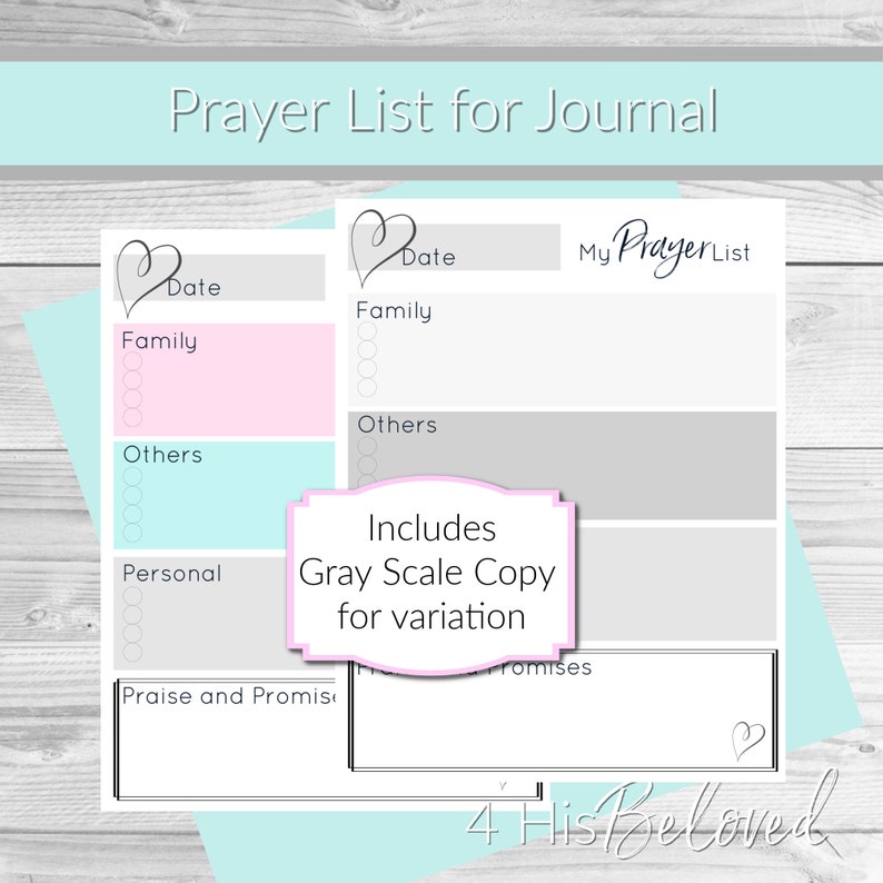 Prayer Planner Printable, Prayer Journal, Christian Planner Inserts, A5