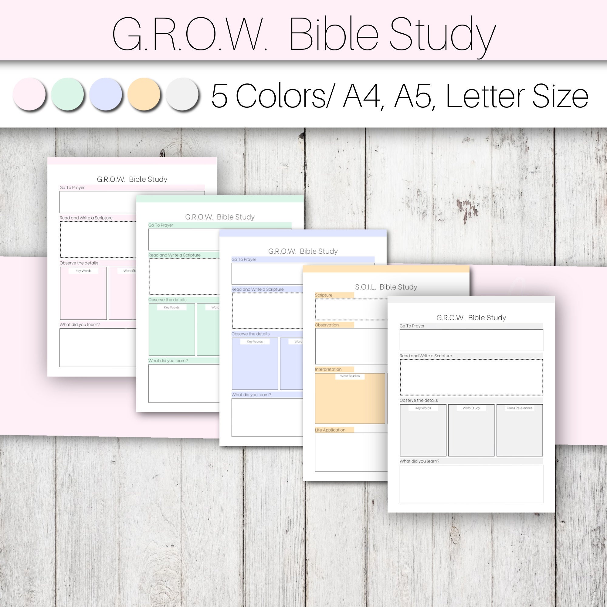 Bible Study Bundle Bible Study Tool Printable Templates - Etsy