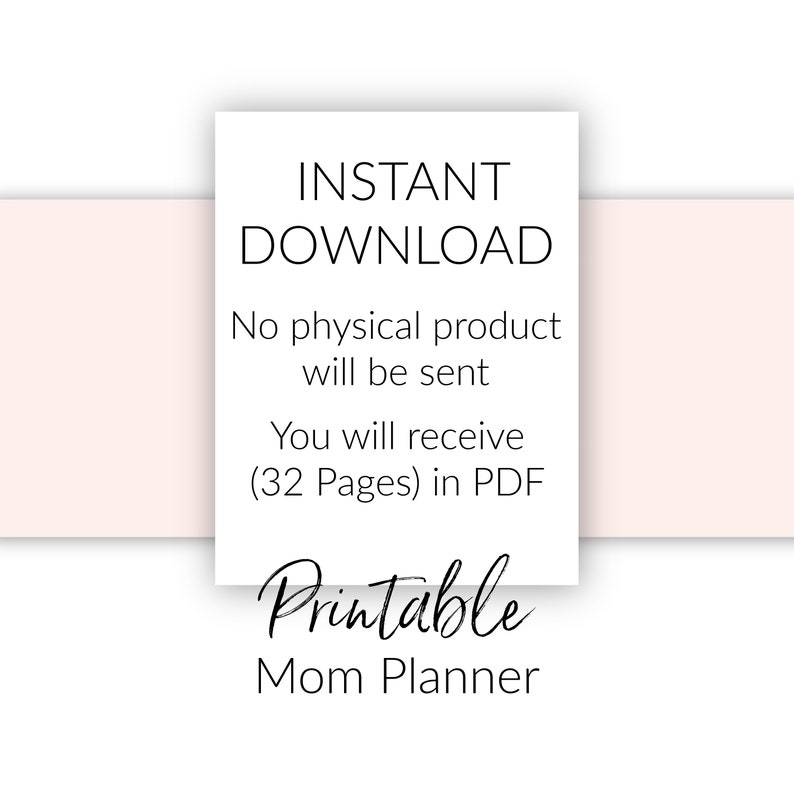 Family Planner for Moms/ Family Calendar/ Household Printable Etsy