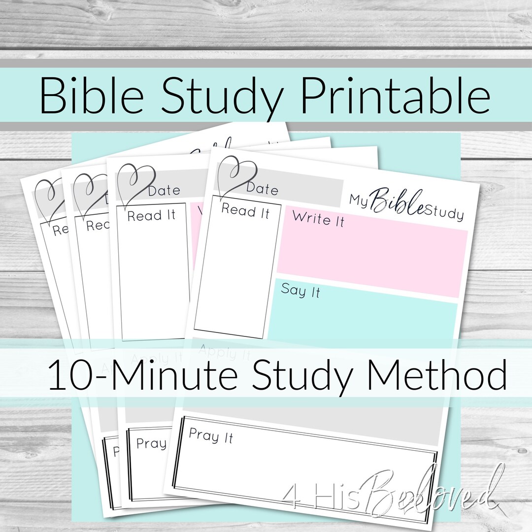 Bible Study Printable | Bible Study Worksheet | Christian Planner ...