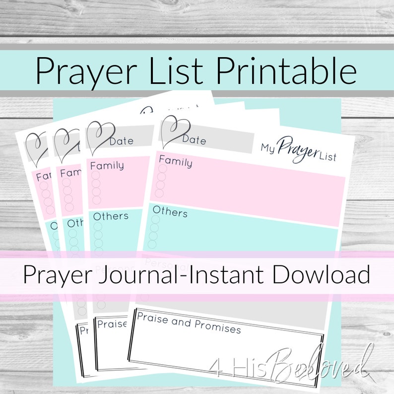 Prayer Planner Printable, Prayer Journal, Christian Planner Inserts, A5 ...