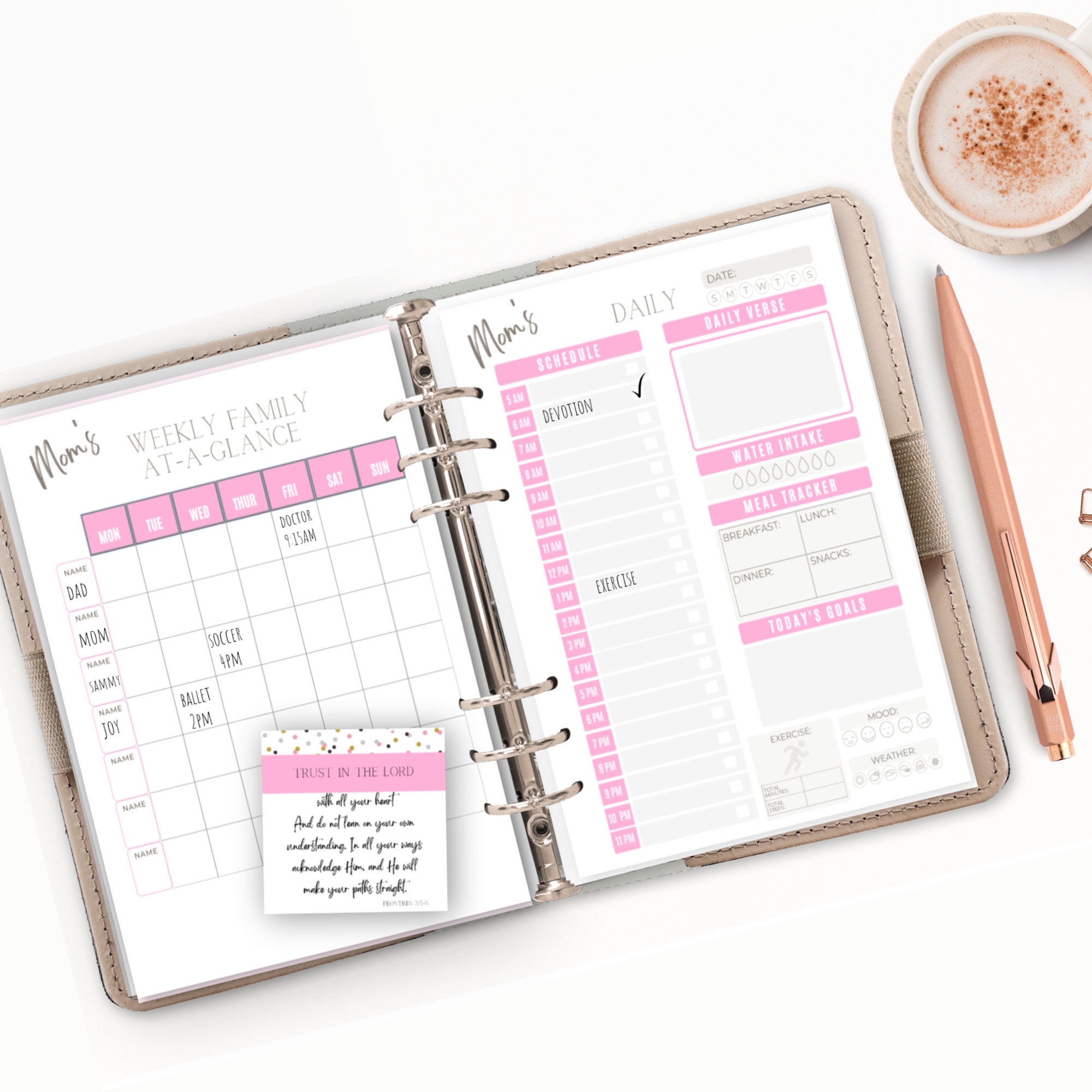 Family Planner for Moms/ Family Calendar/ Household Printable Planner