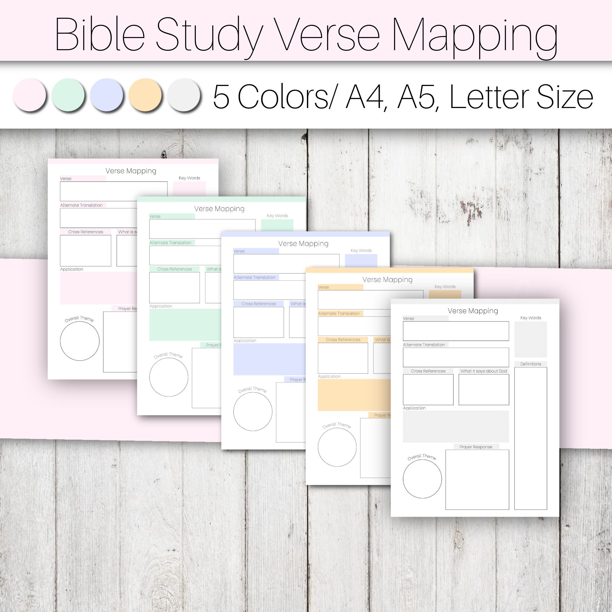 Bible Study Bundle Bible Study Tool Printable Templates - Etsy