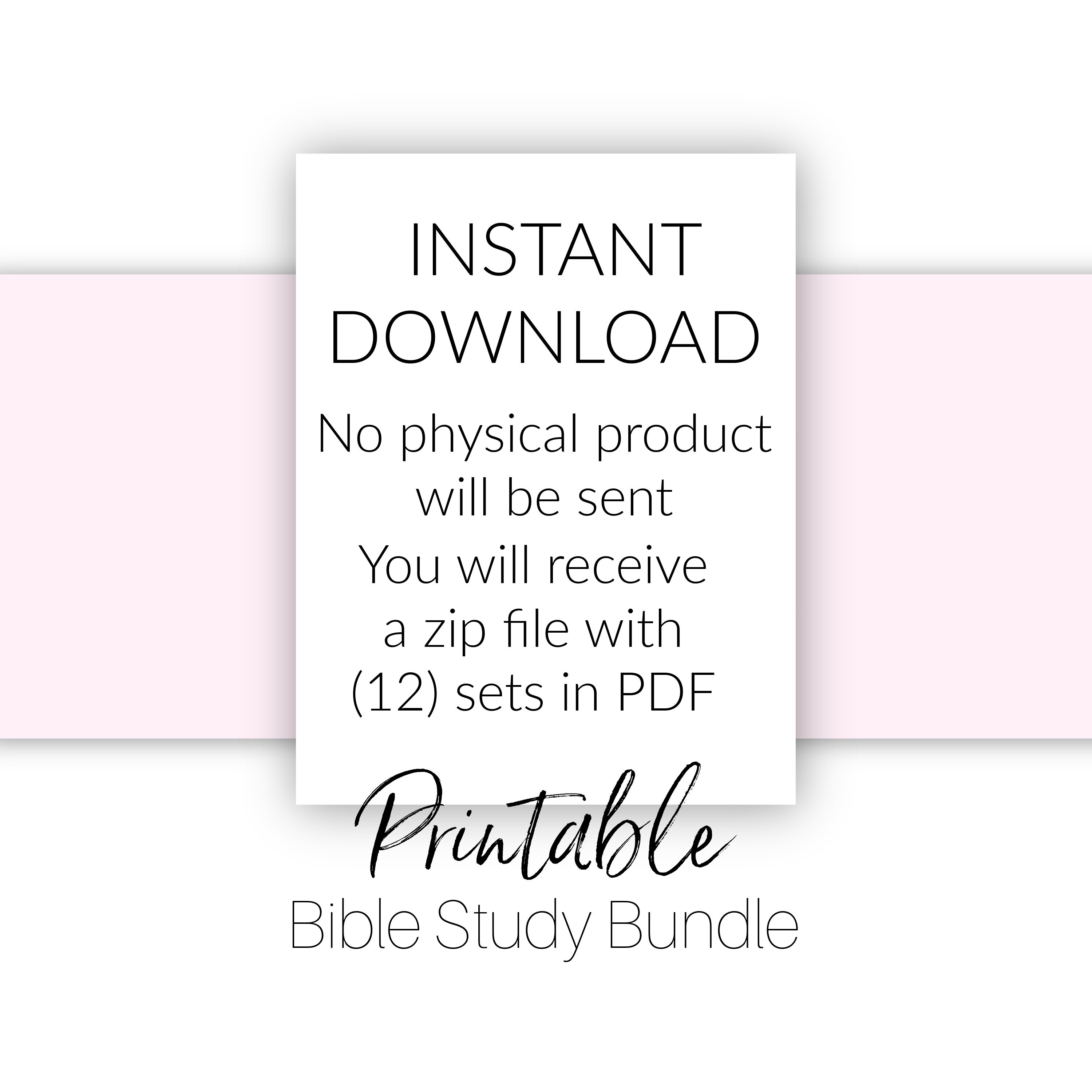 Bible Study Bundle Bible Study Tool Printable Templates - Etsy