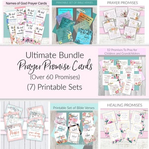 Prayer Card Bundle| Bible Affirmation Cards | Bible Promise/Verse Cards