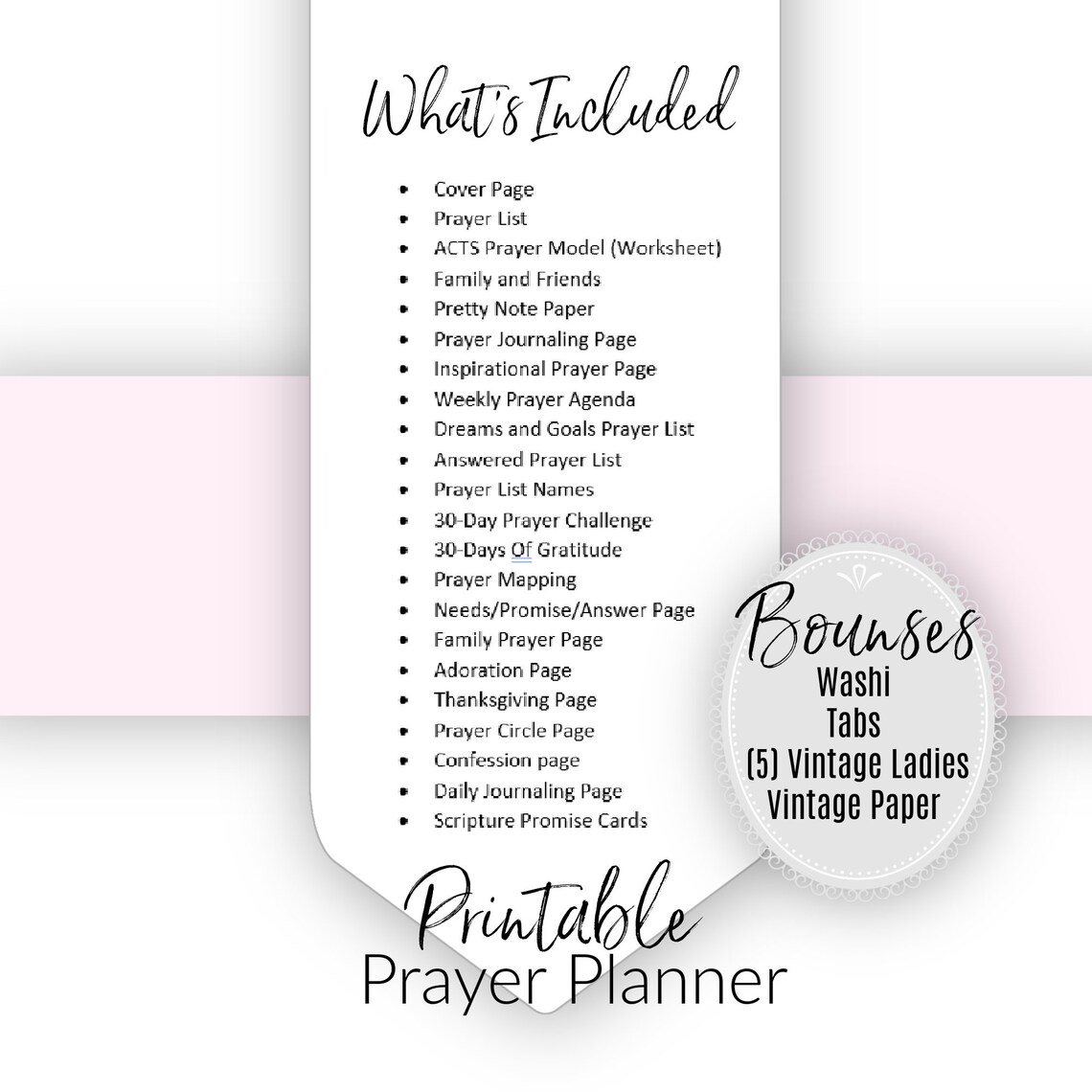 Prayer Planner Printable for War Binder Prayer Journal - Etsy
