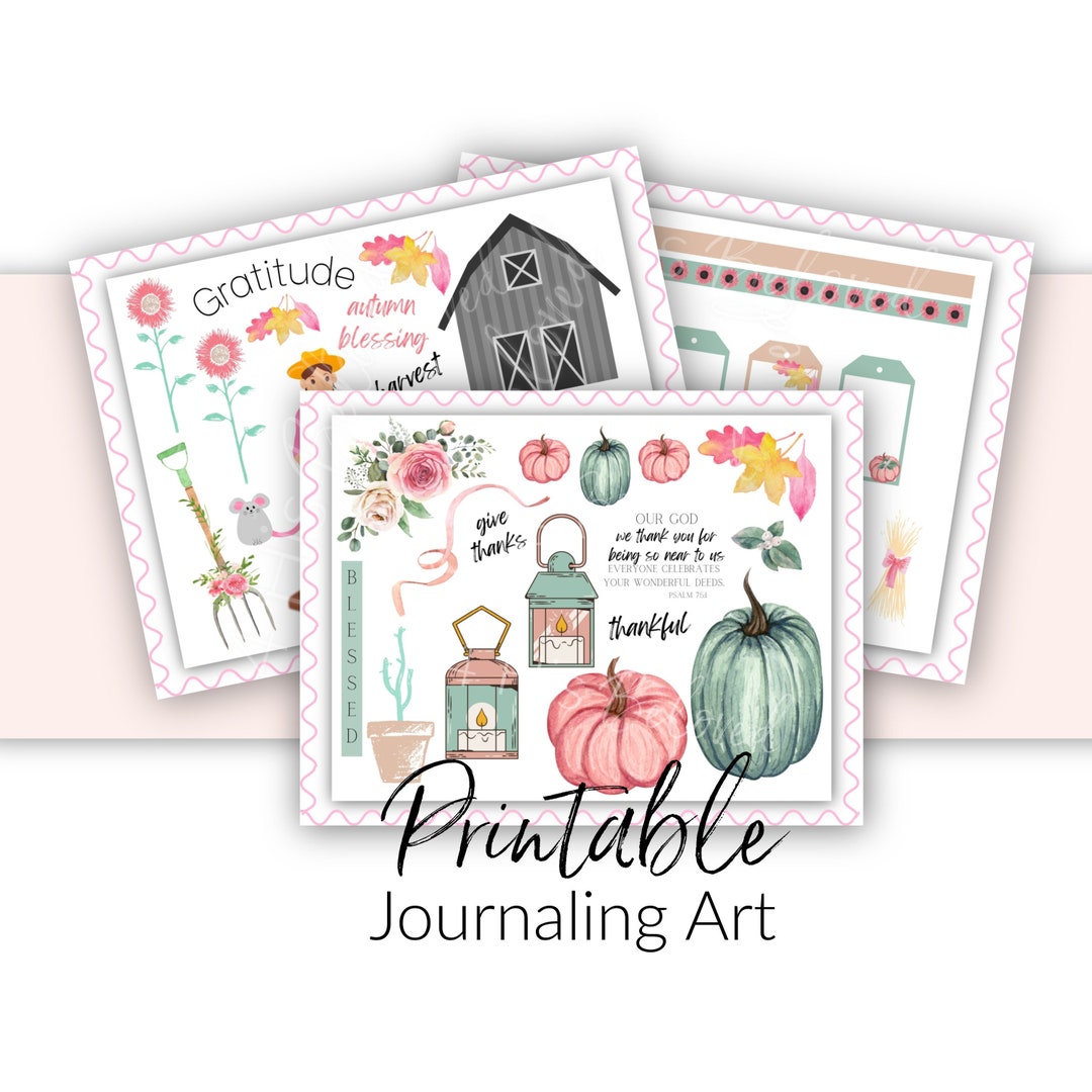 Bible Journaling Printable Kit | Thanksgiving Theme | Scripture ...