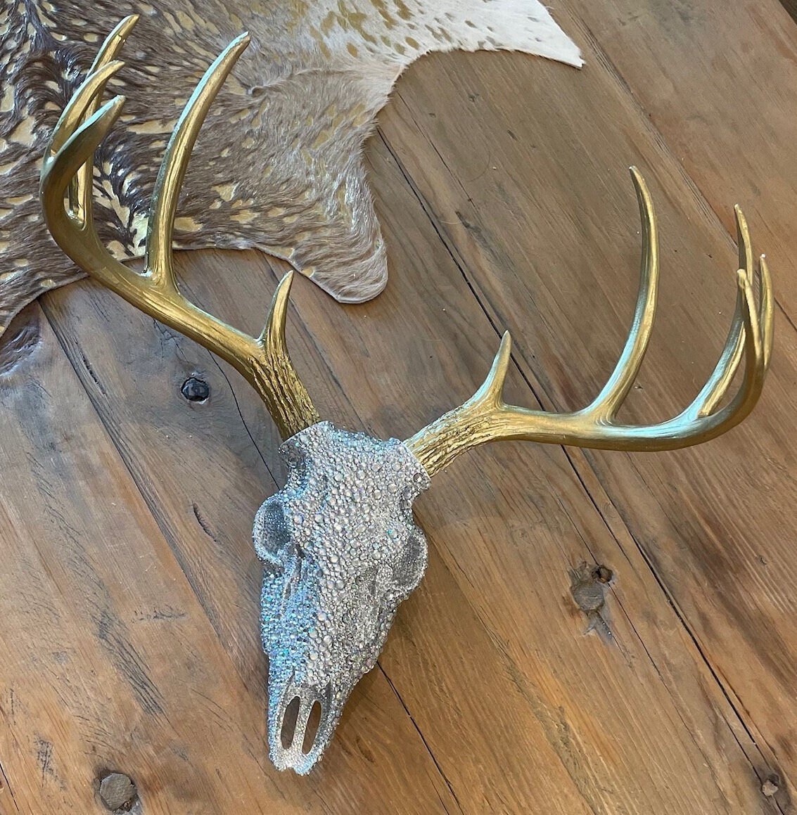 Jeweled Deer Skull Etsy