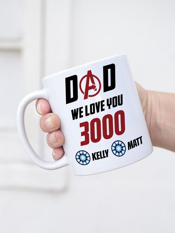 Personalized Gift For Dad Avengers Dad Mug We Love You 3000 Etsy Personalized Gift For Dad Avengers Dad Mug We Love You 3000 Etsy